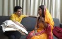 Bollywood porn: Un cuñado maduro vino a la casa de una esposa...