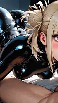 Божевільна Хіміко Тога в чорному латексі — Глибоко в усіх дірках Ai My Hero Academia