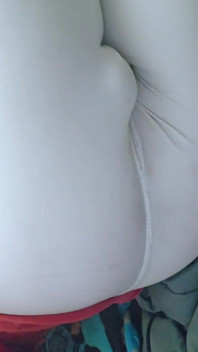 Cum Through White Nike Leggings Using a Vibrator Bullet