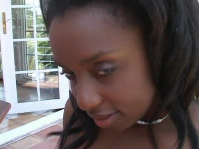 Radical Interracial: Ebony slut with big tits sucks cock like a pro