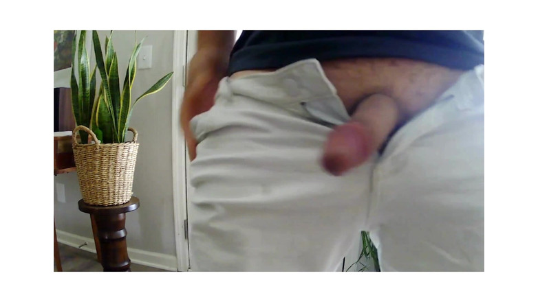 Dick Pants: Blanke spijkerbroek eindigt met een cumshot