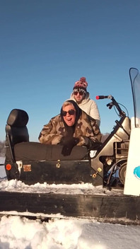We Rode a Snowmobile with My Stepmom and Decided to Have Sex, Cum Inside