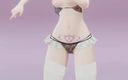 Smixix: Hatsune Miku танцует Renai, обороты ММД 3D - белый цвет волос, правка Smixix