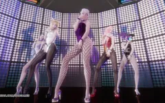 [mmd] Exid - op en neer Ahri Akali Kaisa Evelynn Seraphine hete striptease Dans league van Legends Hentai