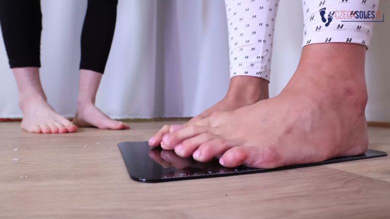 Czech Soles - foot fetish content: Two Big Feet Long Toes Babes Foot Compare