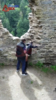 He Fuck My Ass in a Castle, with Visitors Around!