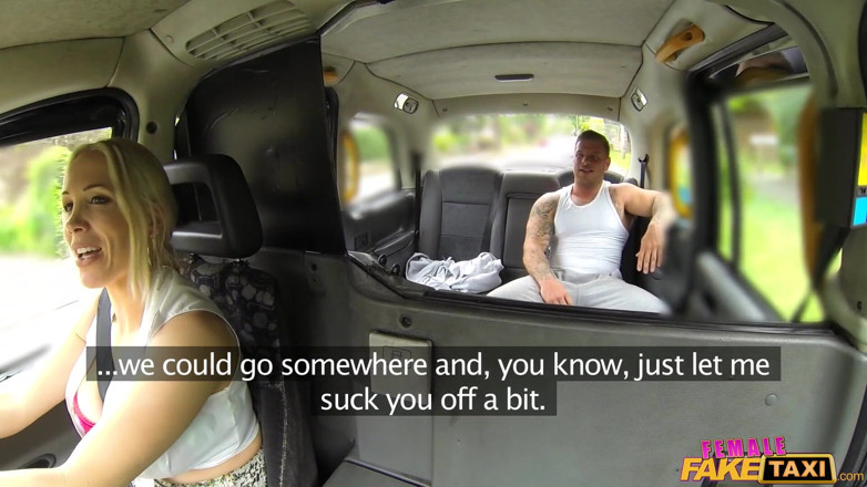 Female Fake Taxi: Female Fake Taxi - Busty Tit Wank Makes Stud Cum Hard