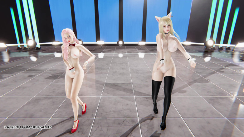 3D-Hentai Games: [MMD] Kapooa - Lip &amp; ou Hip Ahri Seraphine - sexy nude dance...
