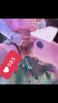 น้องชมพูถุงน่องลินเจอรี่ ไอ้หีมารายยืดควยดำติดผนัง