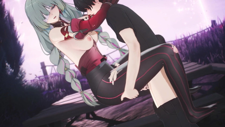 NSFWOtaku: Wutheting Waves - Phrolova - scenă de sex pasional - Animații 3D Hentai