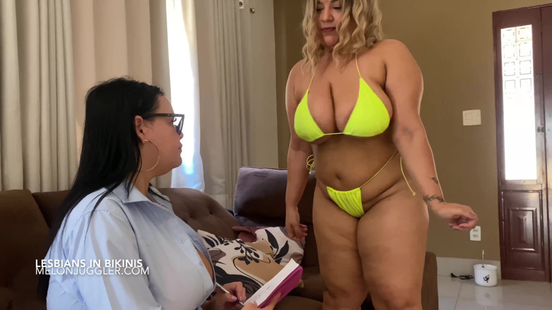 Busty BBW Latinas: Big Breast Sucking Lesbians in Bikinis