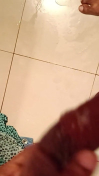 Hand Job. Bathroom