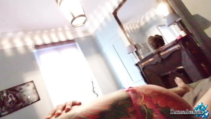 Dayana Ice: Tattoed blonde blowjob dick, facesitting and hard rough sex in...