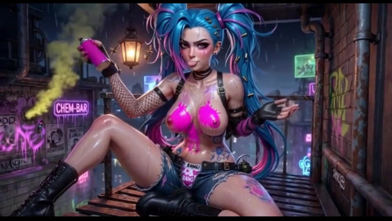 Ianimedia: Jinx Wet Tease Compilation Big Tits and Ahegao Full