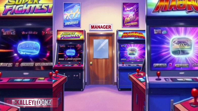 Back Alley Toonz: Gamer Girls Sweet Cheek Job-arcade Manager Procura Especialista Em Trabalho...