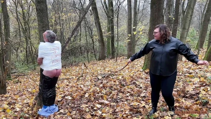 Mistress April: Dominatrix Mistress April - Forrest beating