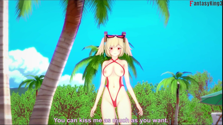 Fantasy king: Burnice bikini-blowjob am strand - 1 - Zenless Zone Zero (zzz)