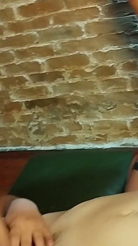 Caught Watching in the Booth: Hot Threesome with Well-hung Long-haired Guest