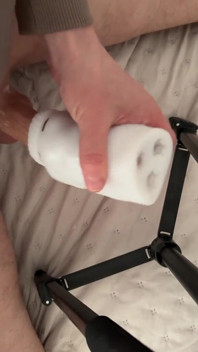 Big Dick Destroys Fleshlight & Fills It with Cum
