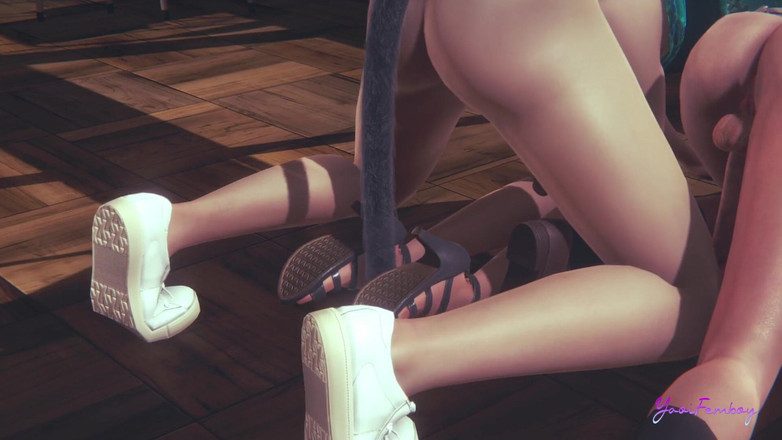 Yaoitube: Yaoi Femboy - Хидецуми и Синие трахают большой хуй