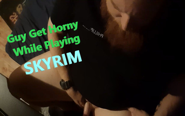 Jax harvey: セクシーな赤毛のオタクは、Skyrimをプレイしているときにムラムラし、ライブストリーム中に自慰行為を始めます。