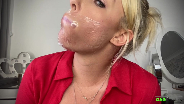Gag Attack: Penny Lee - Tegaderm self gag