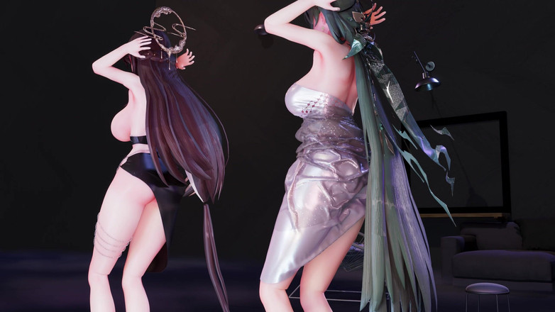 MikuMotion: Mmd brave girls-rollin', tarian pasangan, tarian Korea, pakaian dalam, striptis