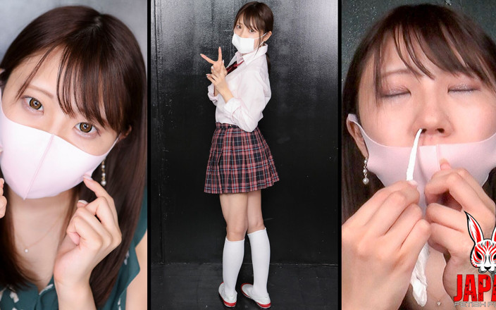 Japan Fetish Fusion: Sneezes Ruriky Misato pokrývají dvě masky se slinou a výstřikem...