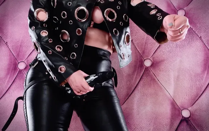 Arya Grander: Sexy Leather Dominatrix Loves to Train You with Strap-on POV....