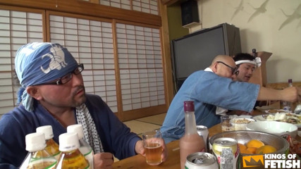 Pure Japanese adult video ( JAV): Three Japanese teens get pussies drilled by older men after...