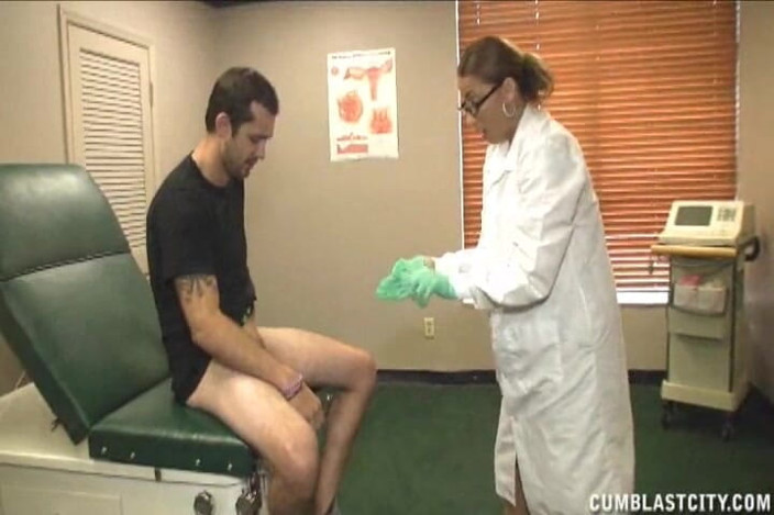 CumBlastCity: Dr Stacie Starr Examines Billy and Gets Blasted with Cum