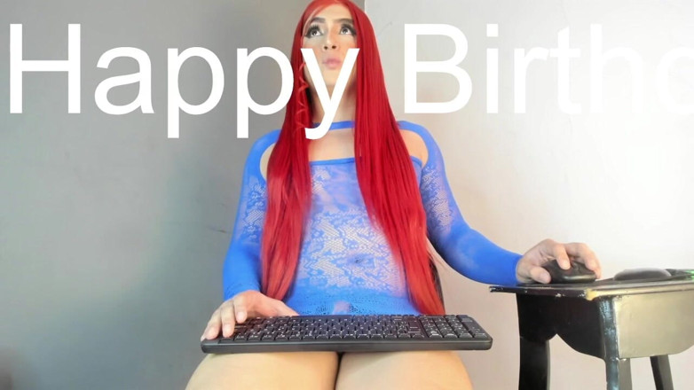 Aline Costa: Colombia Tgirl Fat White Cock Thủ dâm chậm
