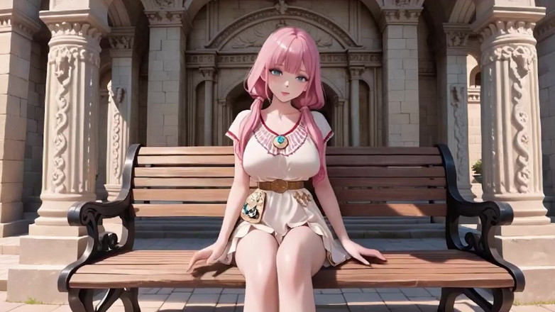 Tay Swift X: Underwater Fantasy Pink-haired Girl in a Sailor Suit Lounging Lazely,...