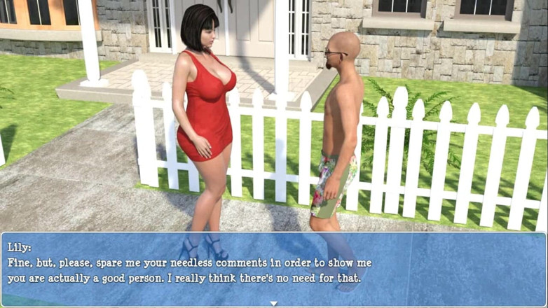Dirty GamesXxX: Lily of the valley: housewife topless by the pool