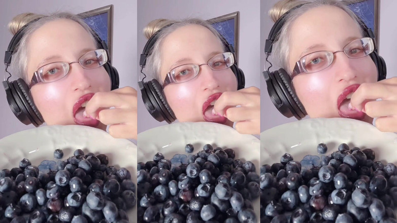 FinDom Goaldigger: Asmr blueberry eating - asmr, occhiali, la gigantessa