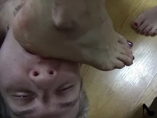 3 Mistresses Trampling 1 Slave