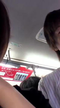 Crowded Bus Tension, Young Wife Stays Still as a Risky Moment Unfolds Beside Her Husband - Scene 1