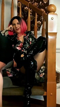 Lady Angela Submissive Worshipping Thigh Highb Boots