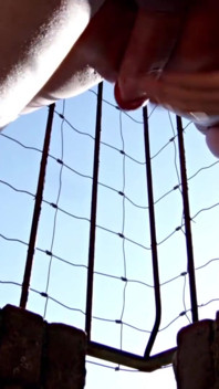 Blonde babe gets fucked in her pussy and mouth outdoors