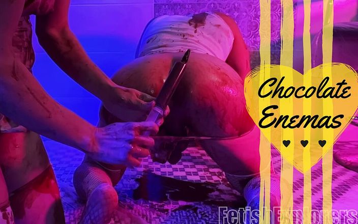 Fetish Explorers: Chocolate Enemas for Sissy Lesbian Part 2