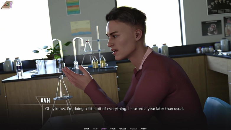 AVN Teller: タブー大学 #03 - ビーティフルな黒人18歳と青髪のエモによる化学の授業