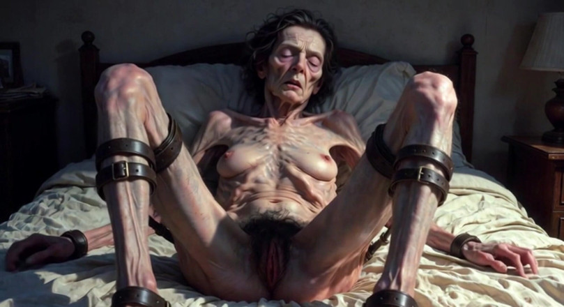YOUR BEST FANTASY: 85歳のおばあちゃんが縛られて - 大きく開いた毛深い膣が中に精液を懇願する
