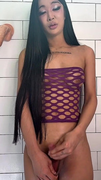Ladyboy de-de bubble butt, kontol imut, toket dan kentut yang enak