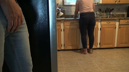 Souzan Halabi: Stepmom Almost Caught Me but Finally I Cum Over Her...