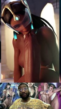 Milky Breast Hard Long Ass Futa Cock Symmentra Sends You This Sucking Her Own Dick