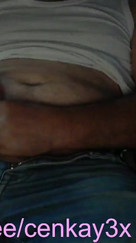 Straight Daddy Cums on Live TV