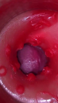 Camera in vagina, baarmoederhals pov, creampie