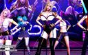 3D-Hentai Games: Amiga - Glass Bead Ahri, Akali, Seraphine, Kaisa, Gwen - danza kpop...