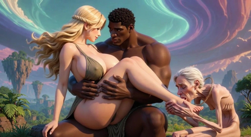 Anime Hentai: 90-jährige oma fußsklavin leckt die füße des mädchens, während sie...