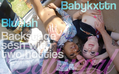 AllVRPorn: Sahne arkası Sesh ve iki genç ateşli kız